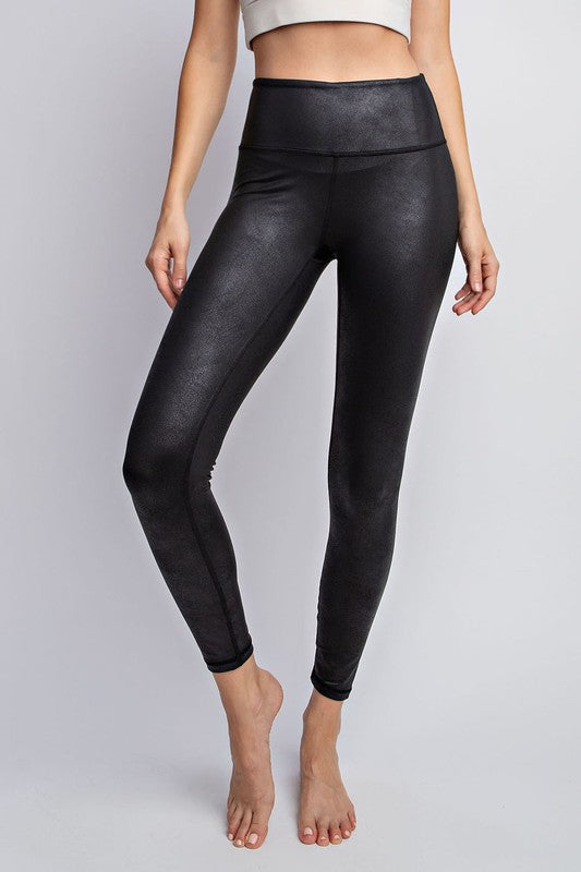 Faux Leather Full-Length Leggings