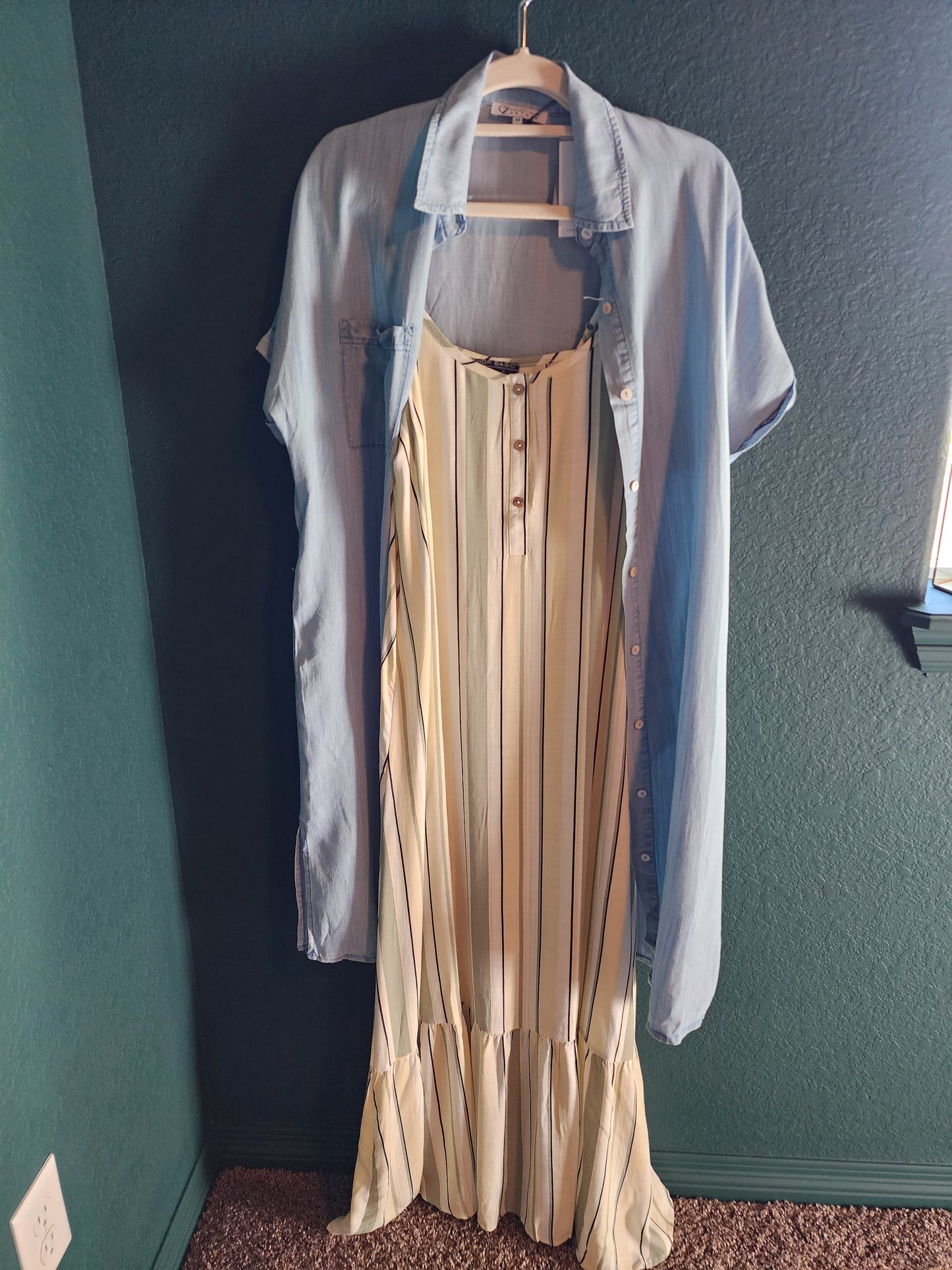 Denim Button Down Midi Dress