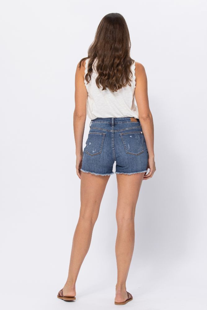 70's Floral Print Patch Shorts