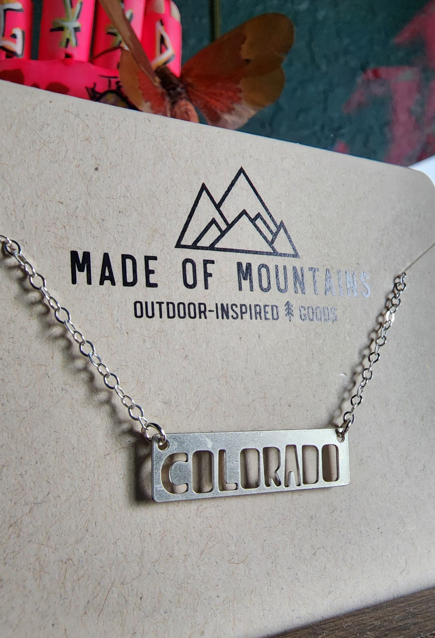 Colorado Bar Necklace - Silver