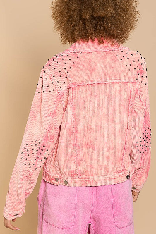 Neon Pink Corduroy Jacket