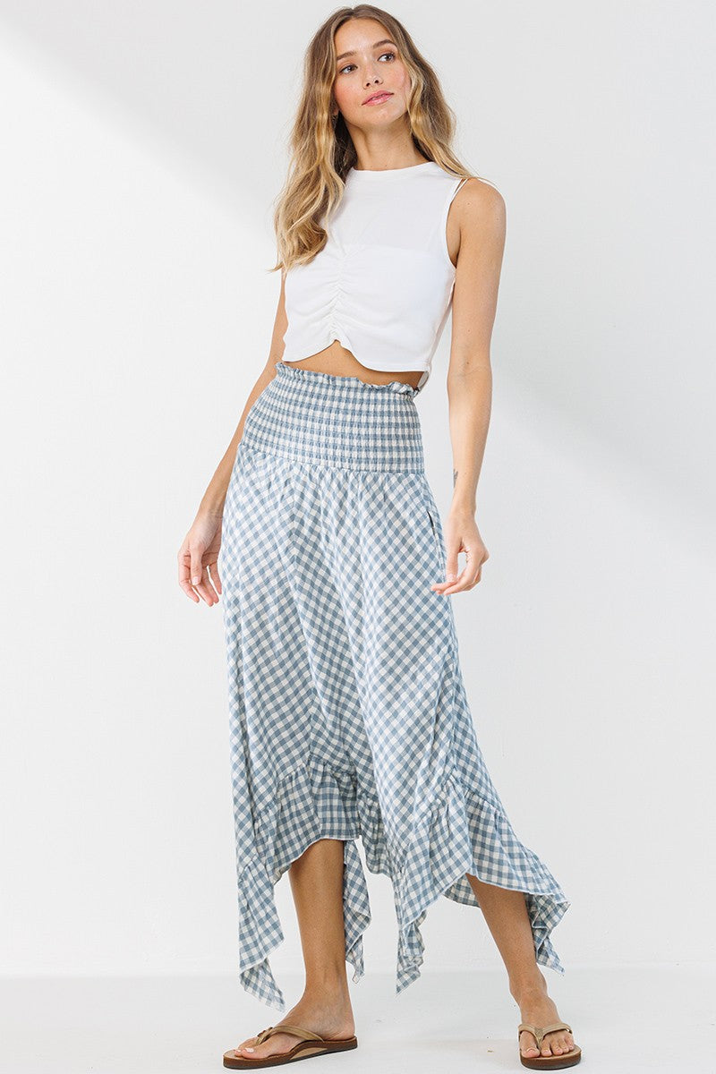 Plaid maxi skirt online into a dress